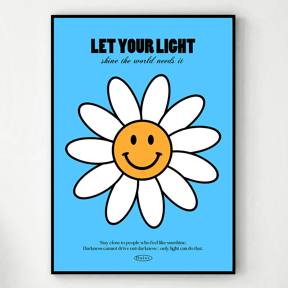 스마일 행복을 주는 인테리어 그림 액자 A A4