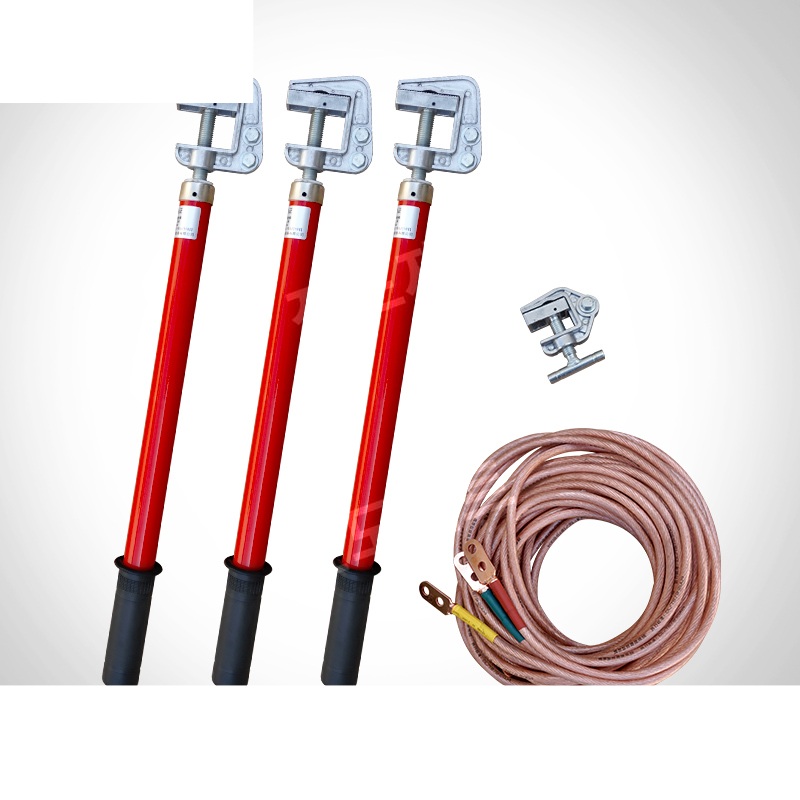 절연 접지봉 구리 와이어 선로 방전봉 고압 배전실 케이블 10KV 3x1.5+8m 1m막대 - 상품 이미지