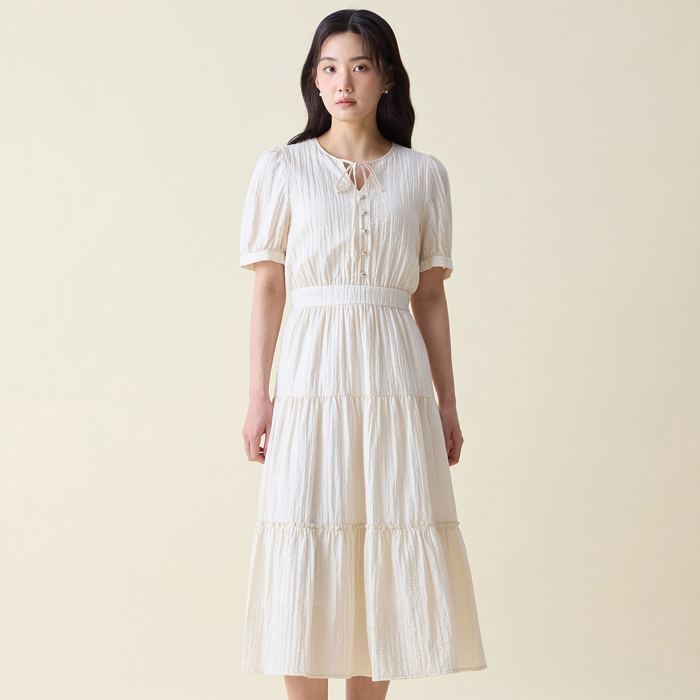 로엠 조직감 롱 원피스 RMOWF24R15