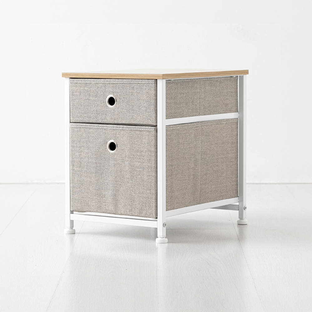 NOVEN 패브릭 미니서랍장 300400 A형 305x405x405mm, 2단, 라이트그레이 8061.8258 - 상세 이미지 4