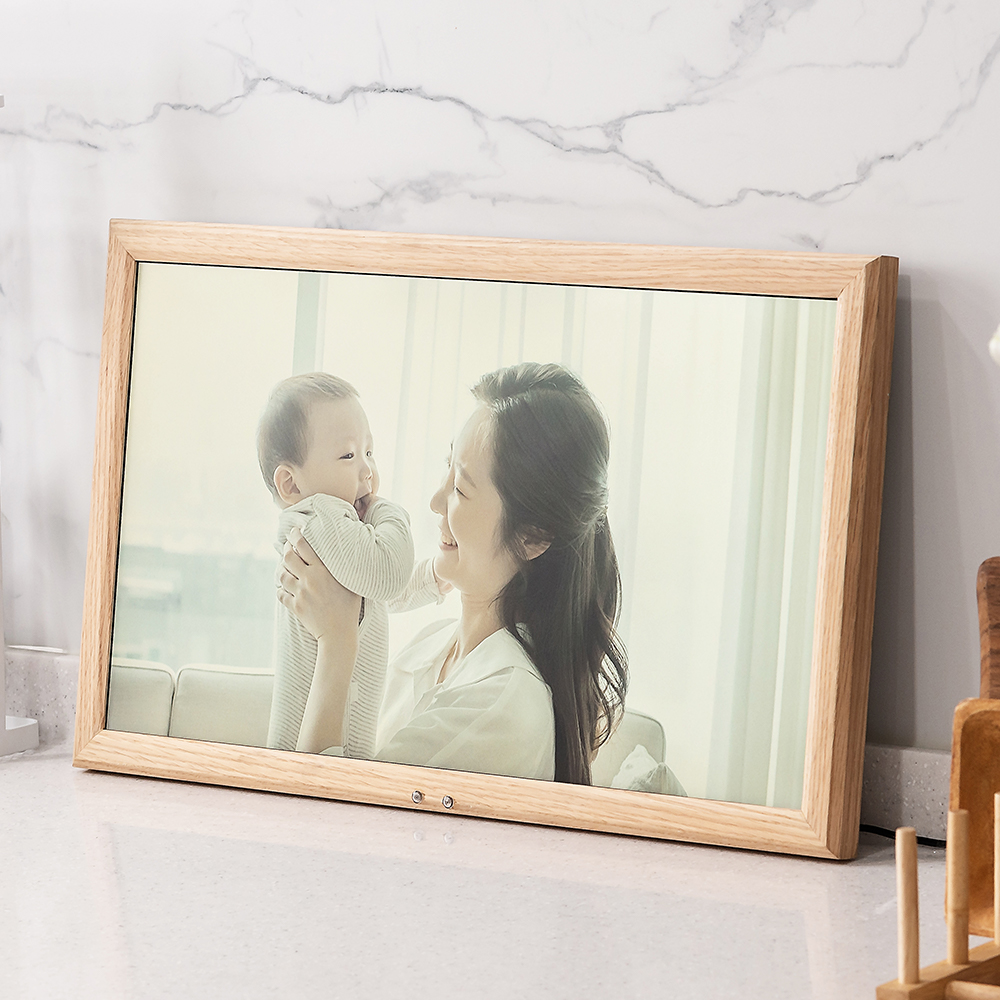 국산 플라이토 와이파이 디지털 벽시계 LCD 전자달력 인테리어 집들이 개업선물 더퓨처시즌2