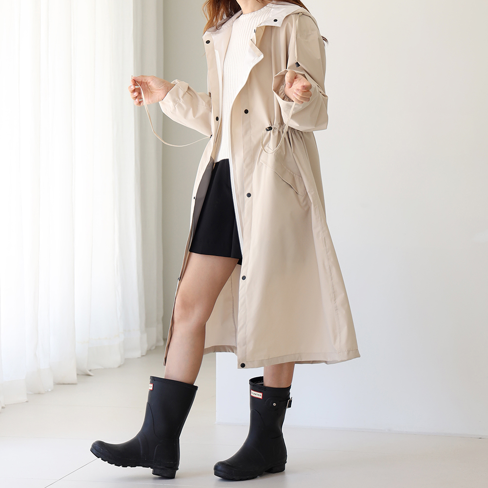 [미소쌤] 롱 레인코트 우비 골프 판초우의 오버핏 빅사이즈 여성