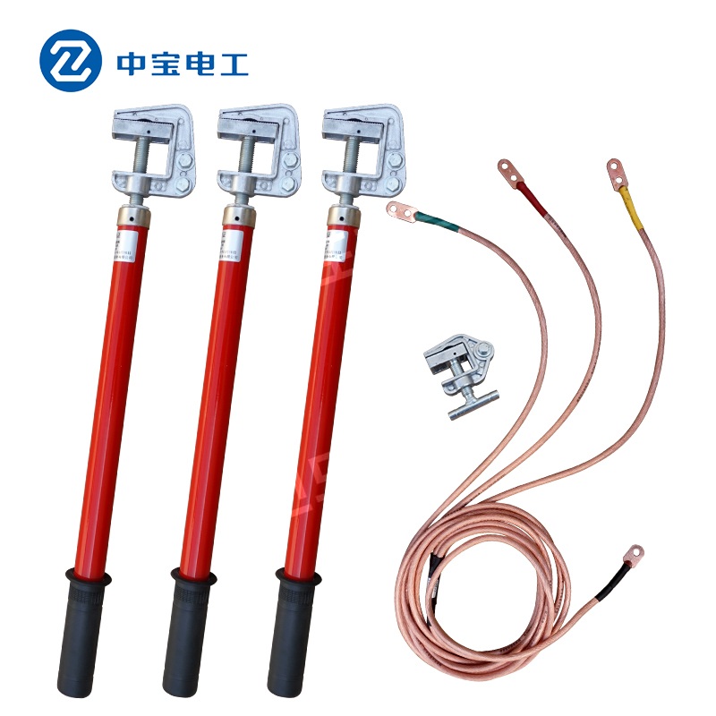 절연 접지봉 구리 와이어 선로 방전봉 고압 배전실 케이블 10KV 3x1.5+8m 1m막대 - 상세 이미지 3