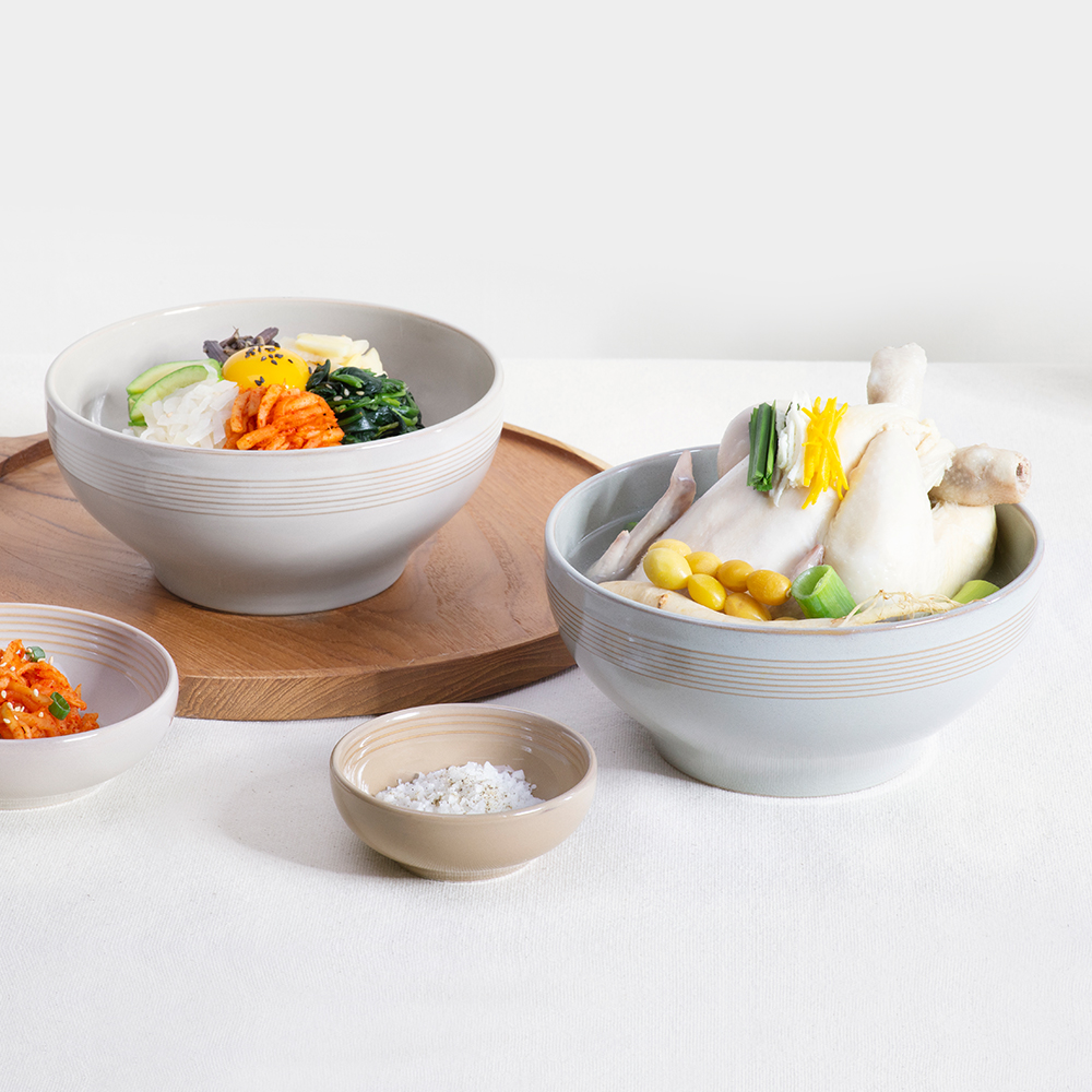 윤도자기 다인 국산 면기 1개+1개 제품 이미지