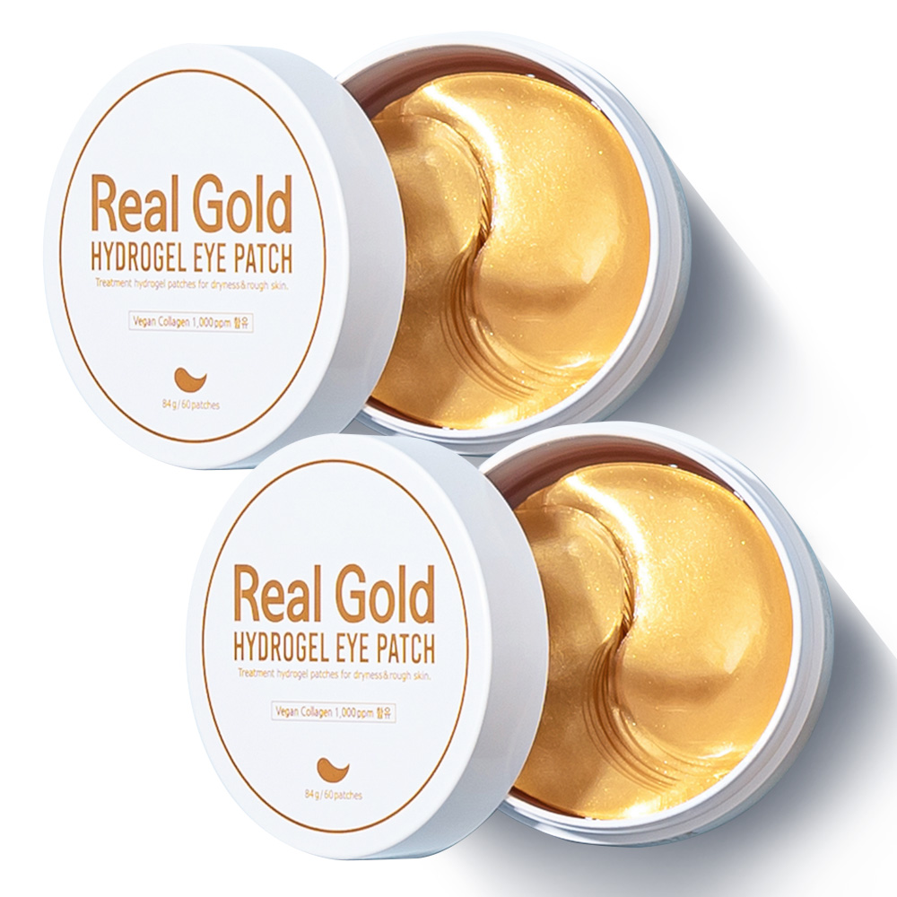 리얼골드 눈밑주름 팔자주름 하이드로겔 아이패치 눈밑패치 60매, 2개 제품 이미지