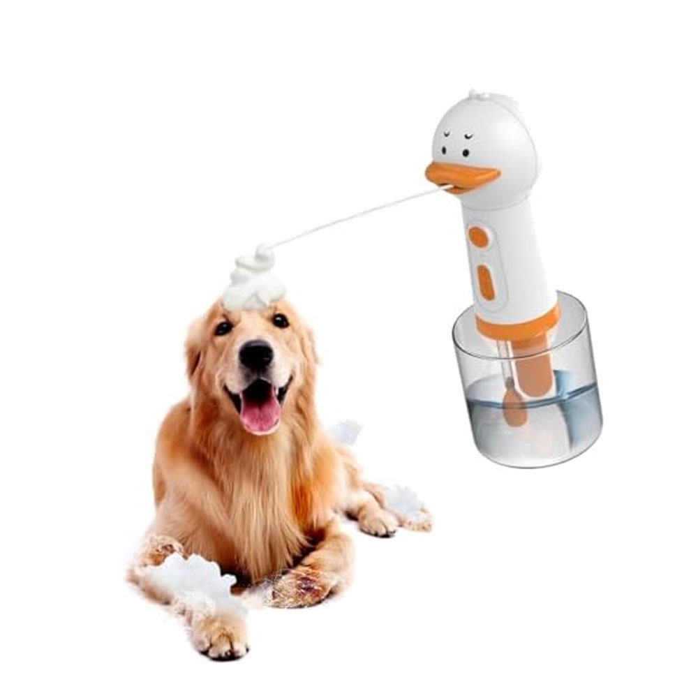 홀리타치 고양이 강아지 목욕거품기 대형견목욕 버블 자동 거품기 흰색 오리 이미지 2