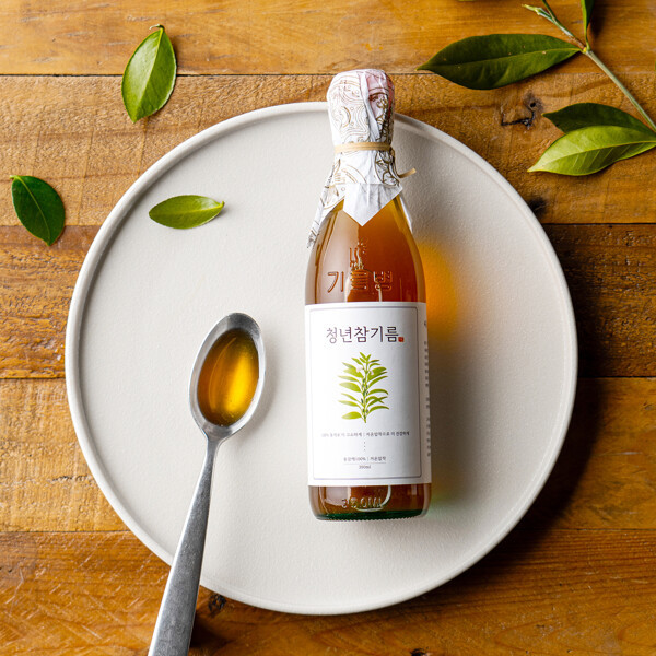 전라도 청년 통참깨 저온압착 100% 햇 청년 참기름 350ml x 2병 : HYEJA MART