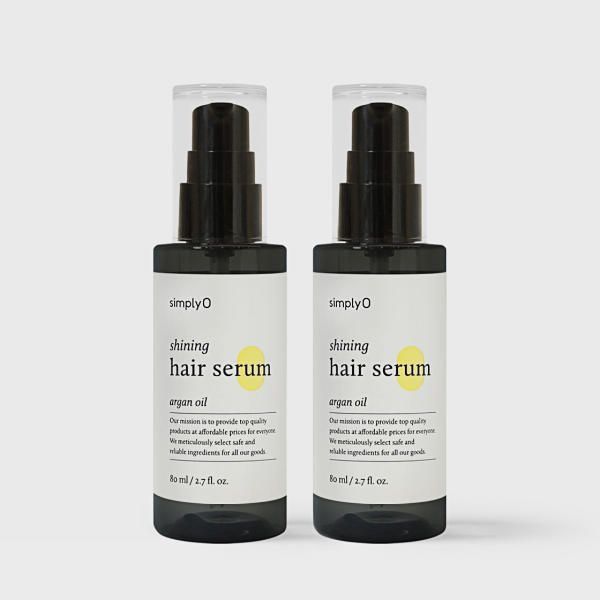 심플리오 샤이닝 아르간 오일 헤어 세럼 80ml 2개 : 위더스유