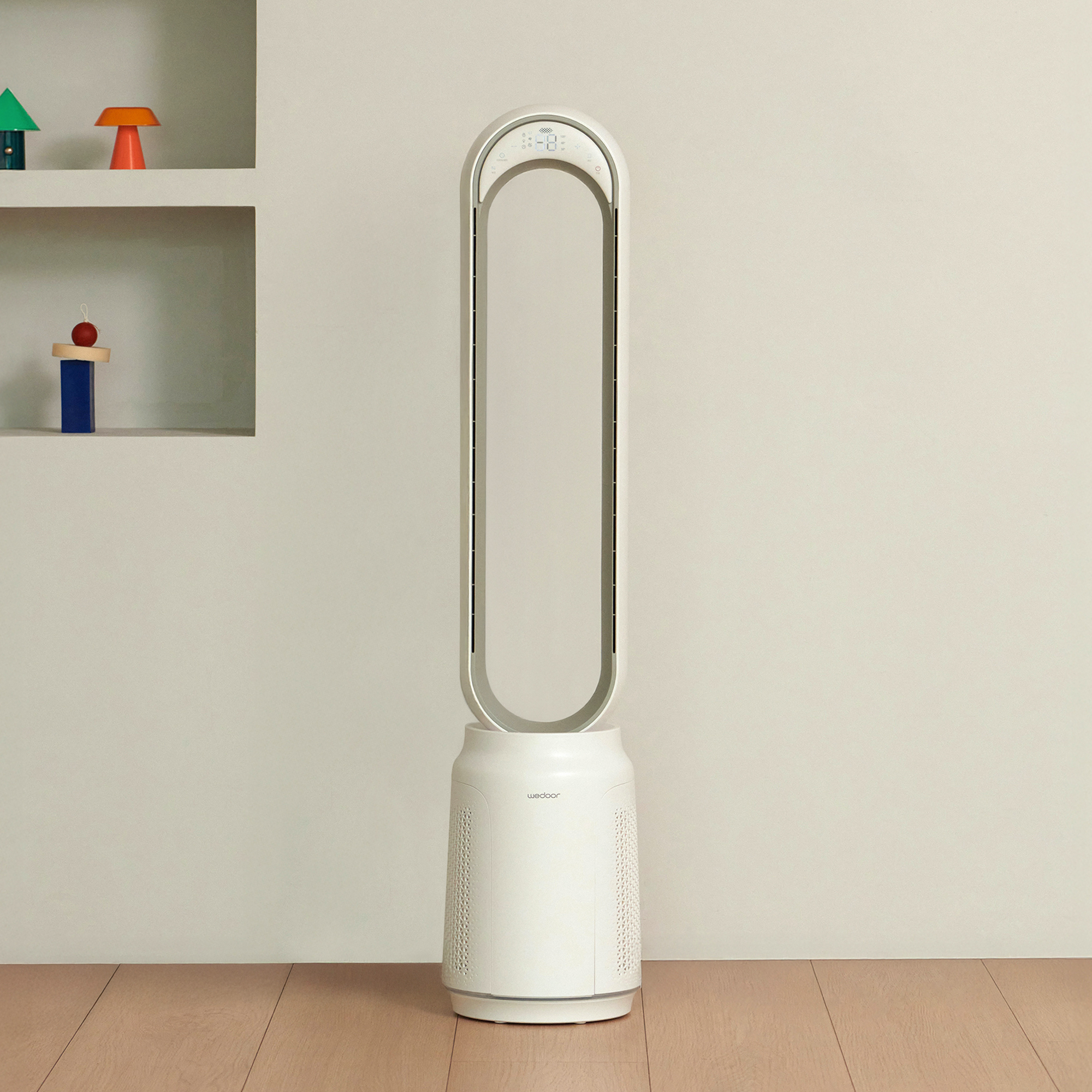 위도어 공기청정 날개없는 선풍기 무풍 타워형 저소음 팬 무소음