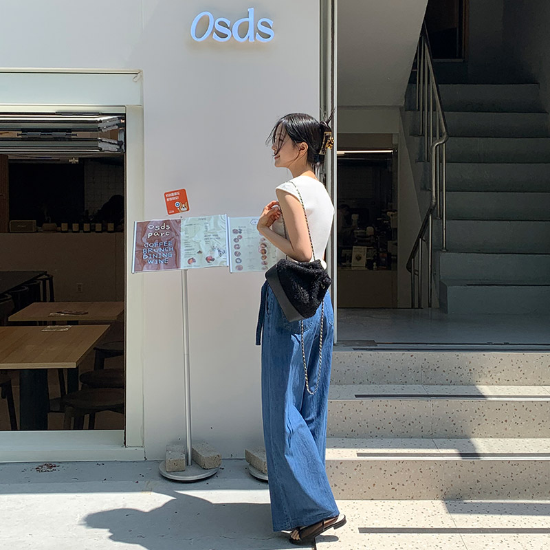 디뮤어 투핀턱 데님 와이드 팬츠 ps5221 - 상세 이미지 4