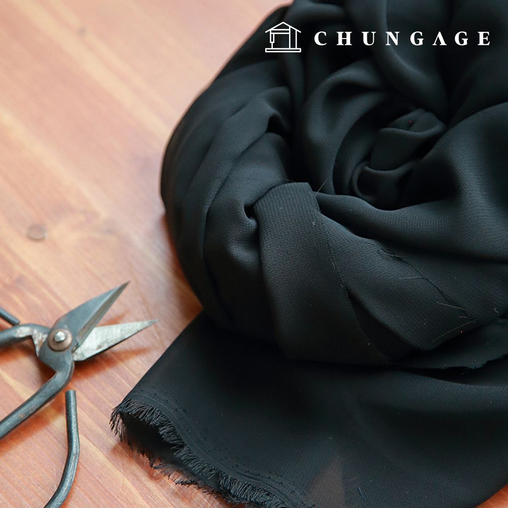 쉬폰원단 배경천 대폭 커튼 쉬폰 무지 차르르 3종