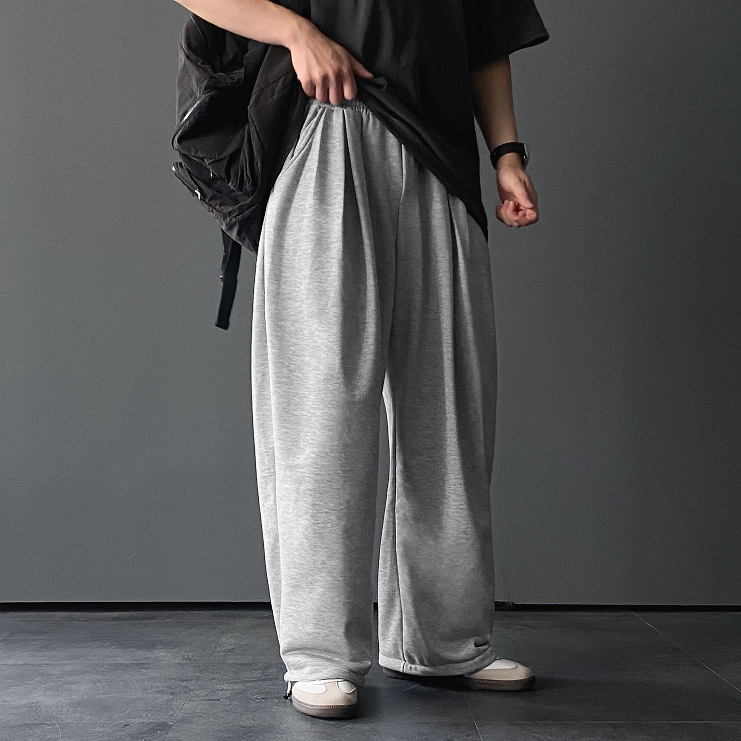 1+1 스웻팬츠 벌룬팬츠 남자와이드팬츠 - 상세 이미지 4