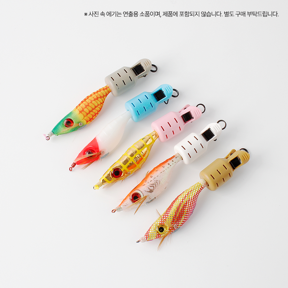 미니 에기 무늬 바늘 보호 채비 쭈꾸미 갑오징어 낚시 루어 베이트 - 상세 이미지 3