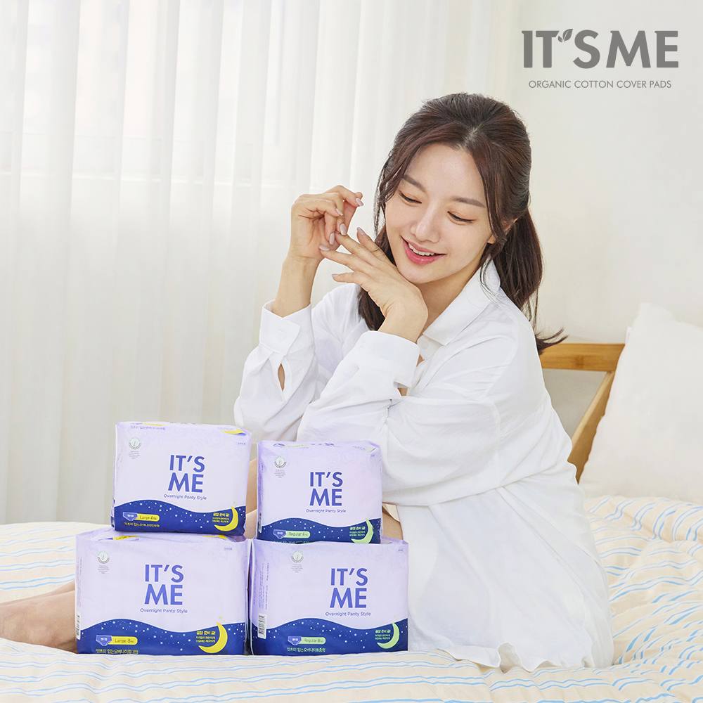 잇츠미 팬티형 생리대 유기농 입는 오버나이트 중형/대형 12P