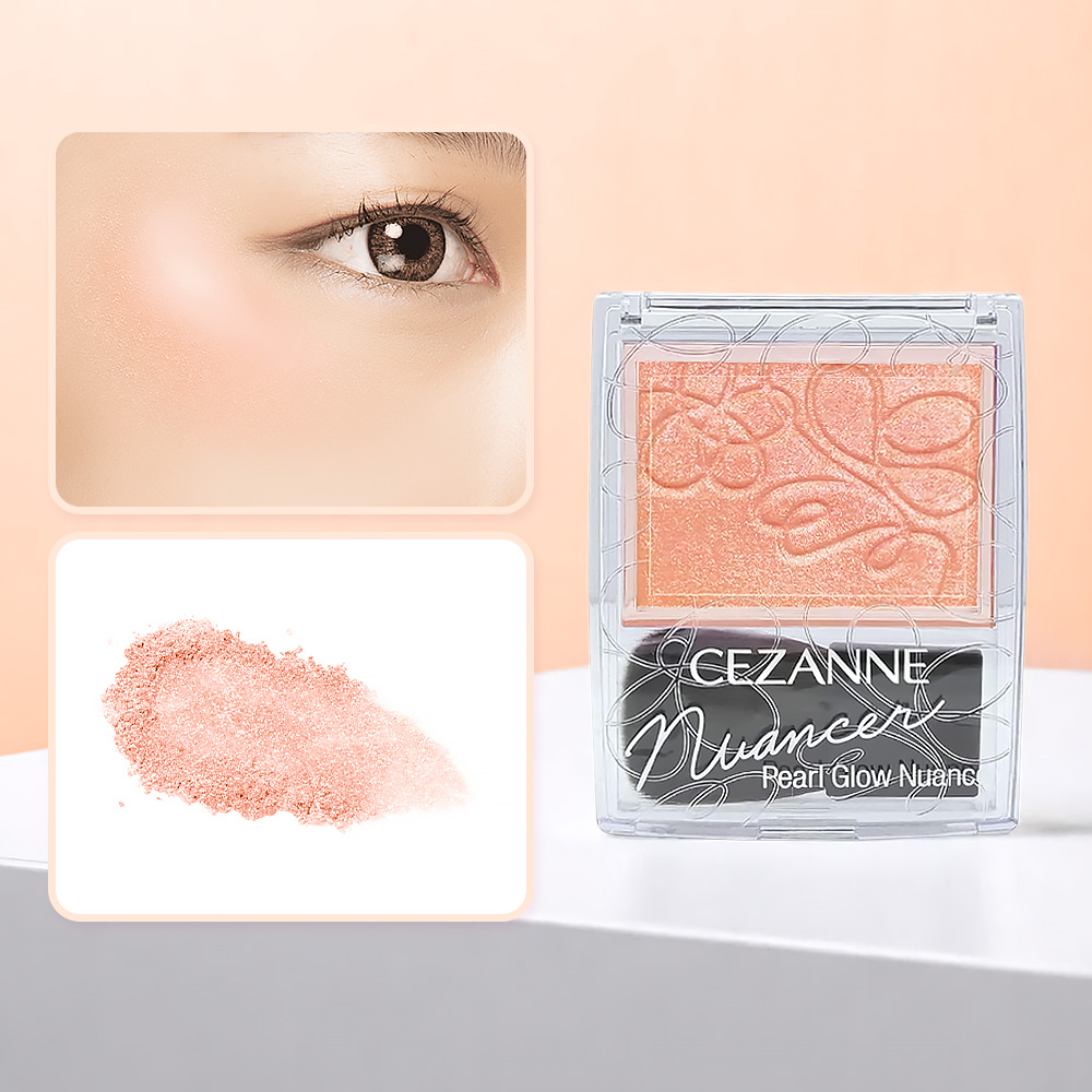 세잔느 펄 글로우 뉘앙서 하이라이터 치크 N1 코랄 샤워, 2.4g - 메인 이미지