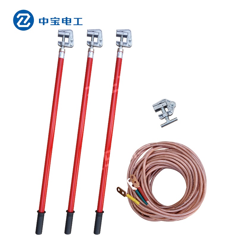 절연 접지봉 구리 와이어 선로 방전봉 고압 배전실 케이블 10KV 3x1.5+8m 1m막대 - 상세 이미지 2