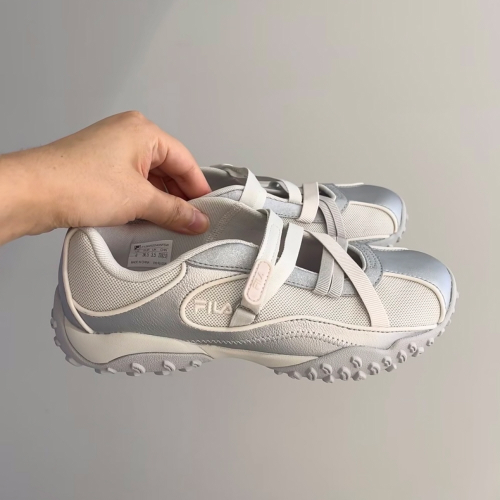 휠라 FILA PEBBLE 메리제인 발레 슈즈 스페이스 실버 이미지 8