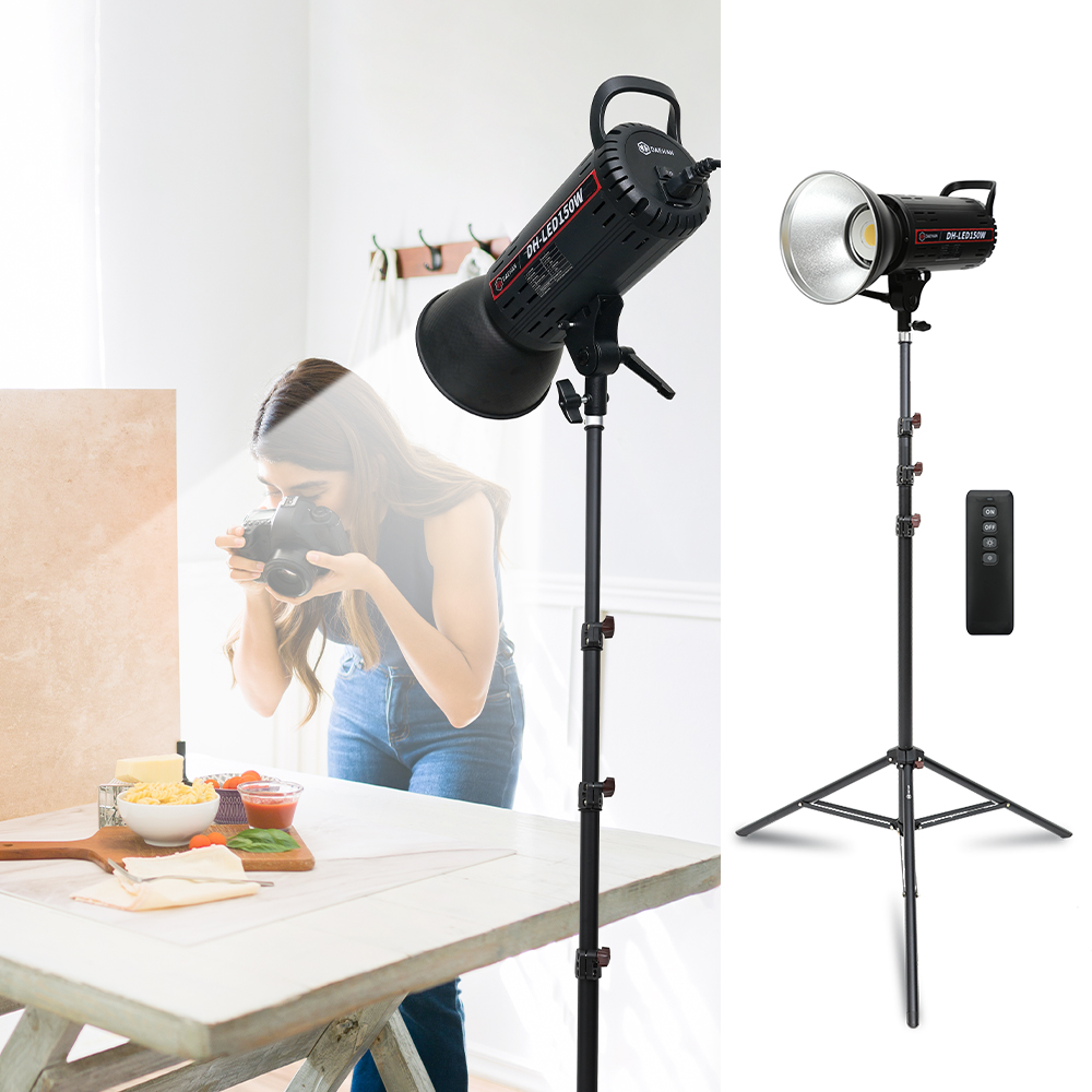 제품 촬영 유튜브 장비 음식 사진 쇼핑몰 지속광 조명 삼각대 A 스탠드 썬빔 150W