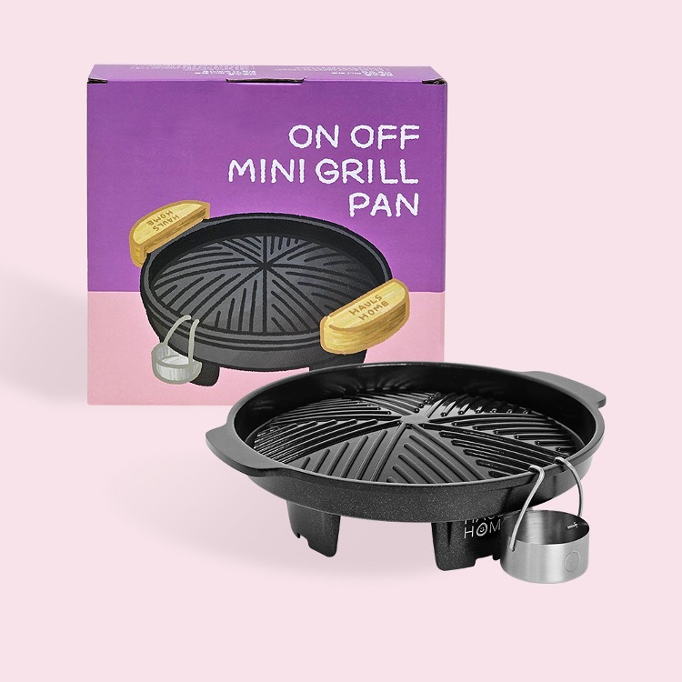 [💛] 고기순삭 그릴팬 미니화로 단품 온오프 화로(기름 받이 포함)