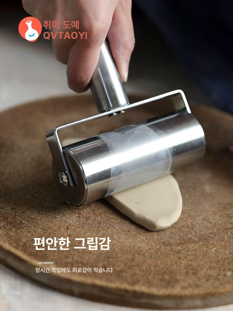 도구 롤러 스틱 나무 롤링핀 밀대 만두피 베이킹 트럼펫밀대 스테인리스 스틸 - 상세 이미지 3