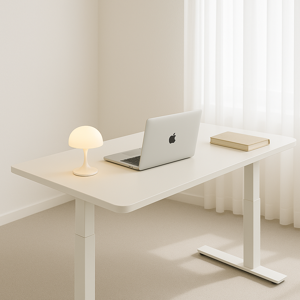 모션데스크 높이조절 책상 스탠딩 책상 스탠드 화이트 전동