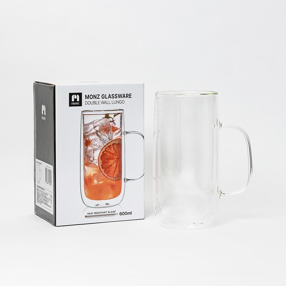 몬즈 더블월 내열유리 이중컵 룽고 600ml - 상세 이미지 2