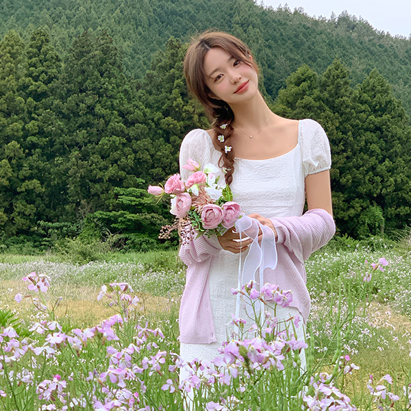 라퓨린 V넥 썸머 골지 시스루 투웨이 가디건 cd3373