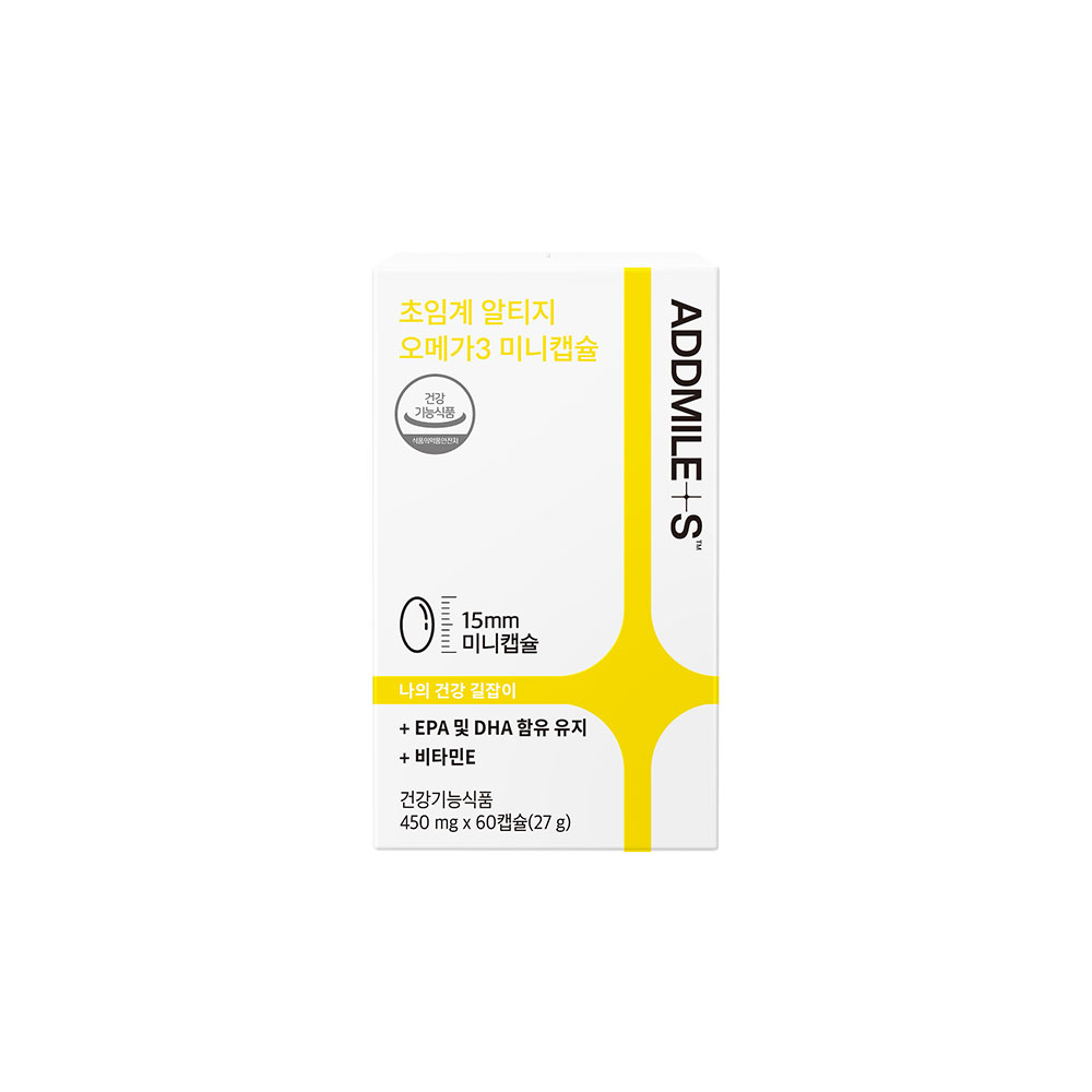 애드마일스 초임계 알티지 rTG 오메가3 미니캡슐 450mg 60캡슐, 1개