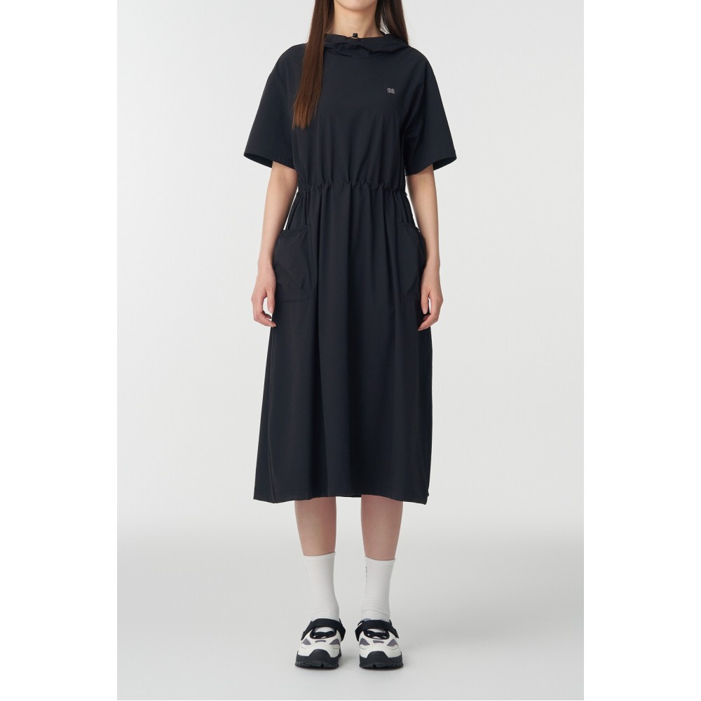 [코오롱스포츠] 여성 반팔 후드 롱원피스 #데이팩 TVTCM25686BLK