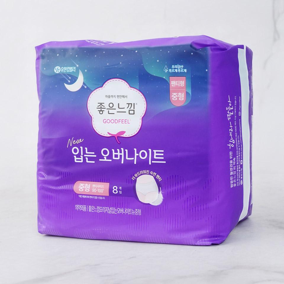메가마트 좋은느낌 입는 오버나이트 생리대 중형 8p - 상세 이미지 2