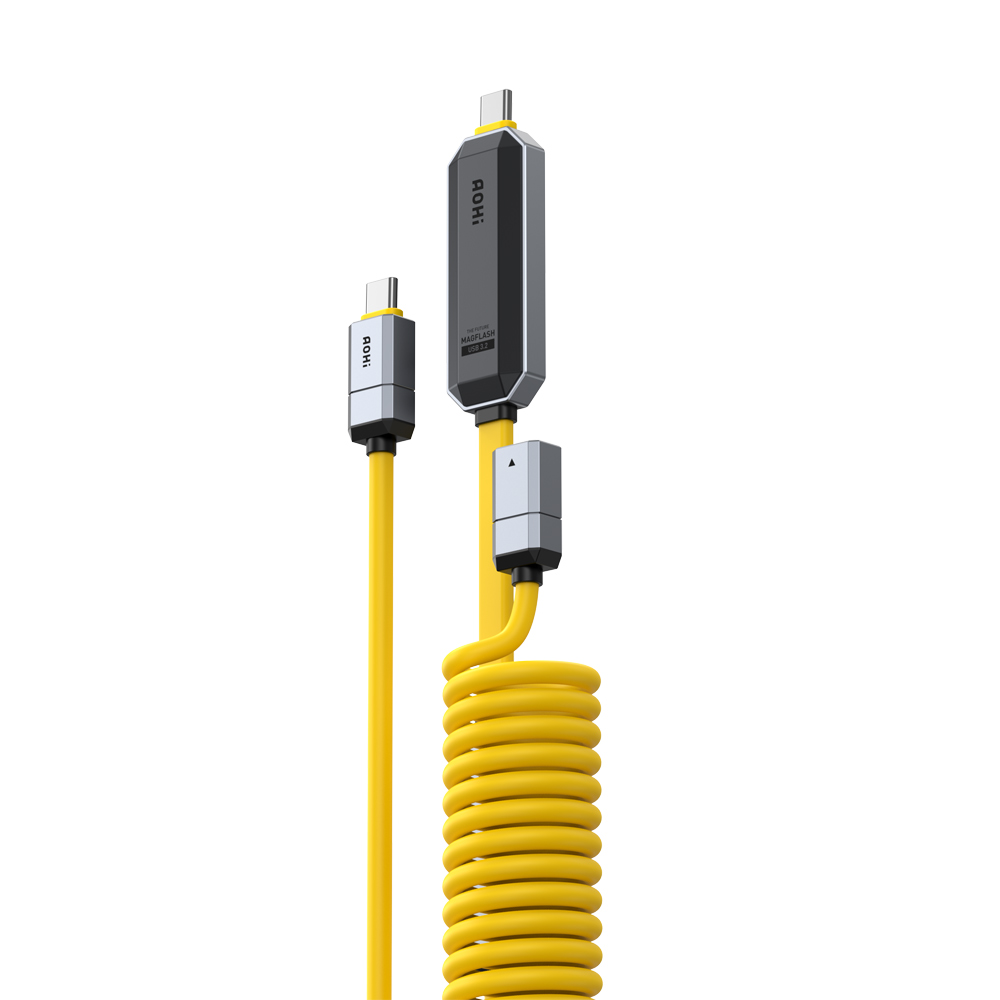 AOHi 240W 고속 충전 및 512GB 데이터 저장 2-in-1 케이블 세트 - 상세 이미지 4