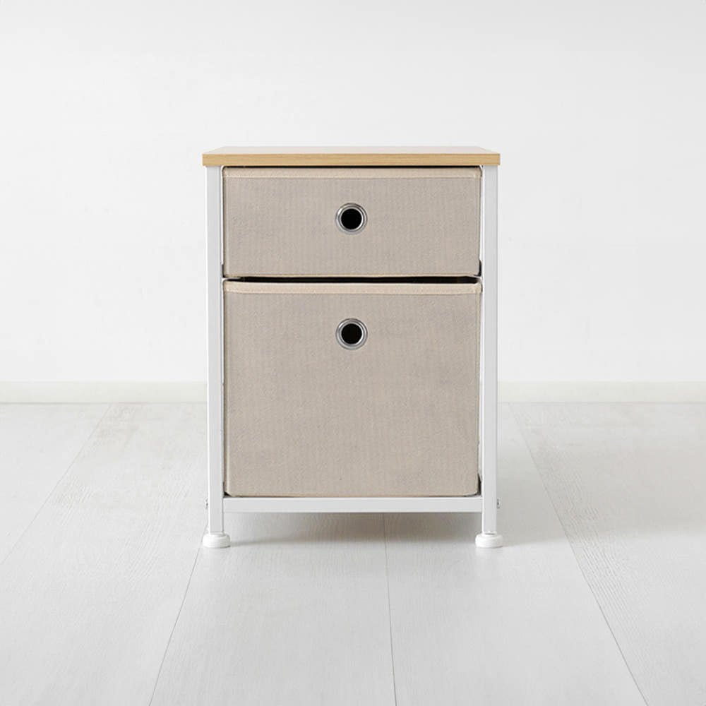 NOVEN 패브릭 미니서랍장 300400 A형 305x405x405mm, 2단, 라이트그레이 8061.8258 - 상세 이미지 5