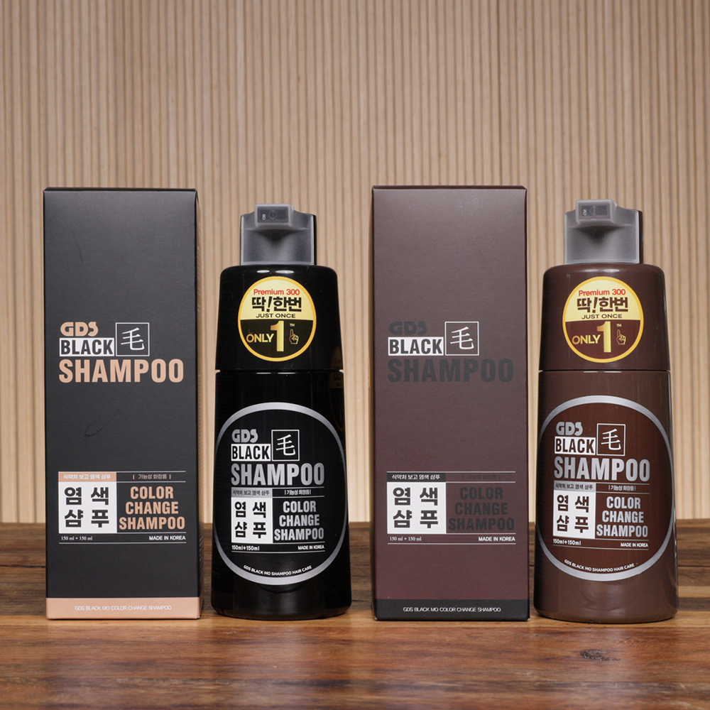 딱한번 염색샴푸 프리미엄 지디에스 블랙모 새치 케어 300g 2개 이미지 8