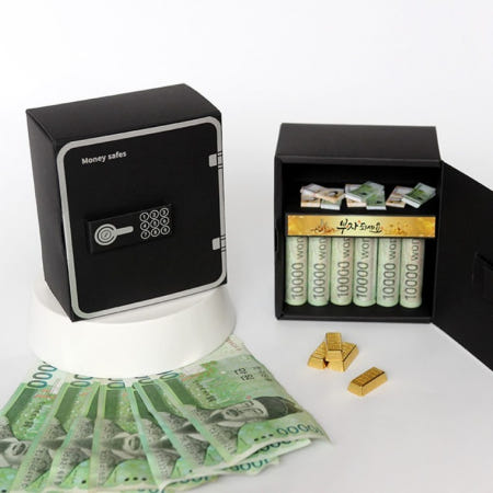 반전 용돈 금고 이벤트 박스 [금괴 돈 현금 상자 부모님 생신 어버이날 선물 환갑 남편 생일 칠순 포장]