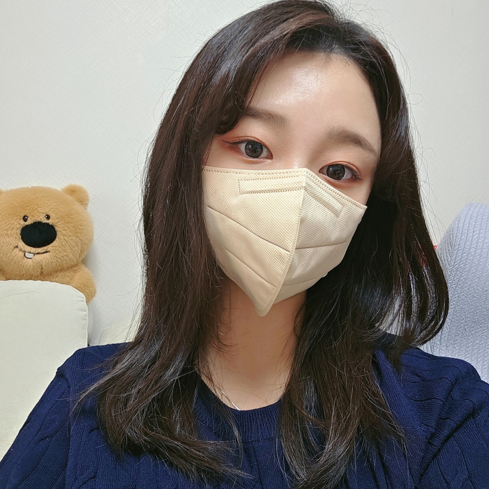 새부리형 마스크 KF94 세부리형 컬러 여름용 숨쉬기편한 여름 얇은 일회용 50매+50매 - 상세 이미지 5