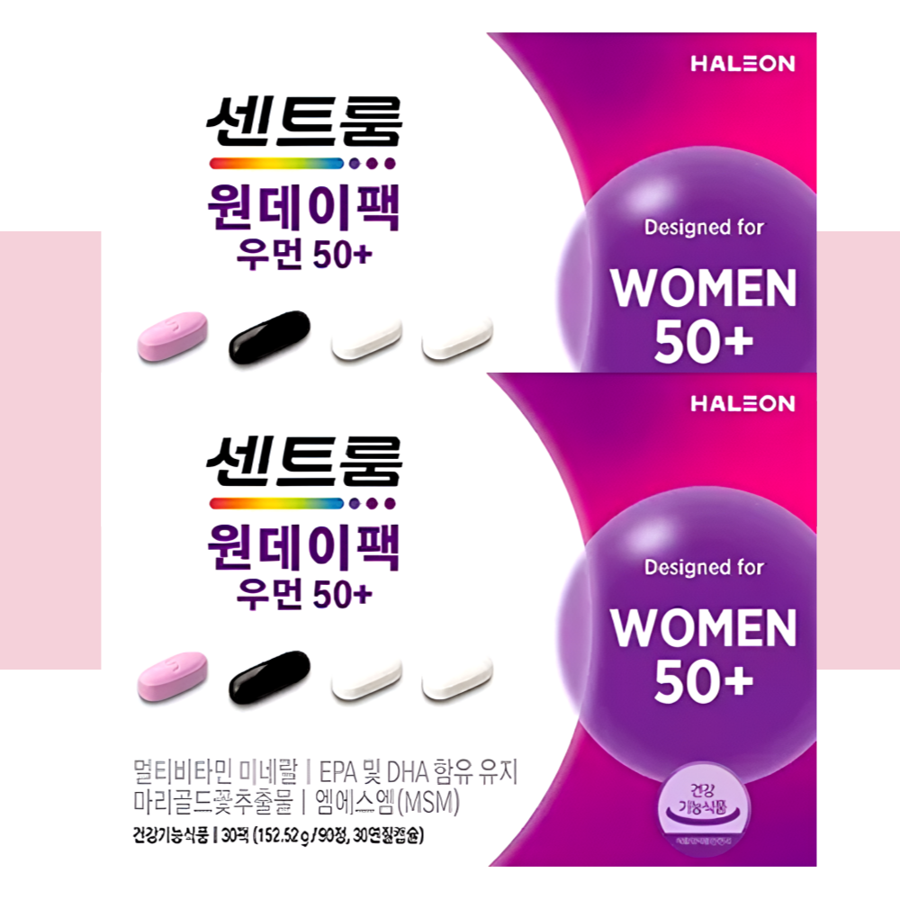 센트룸 원데이팩 우먼50 칼슘 루테인 오메가3 30정X2개
