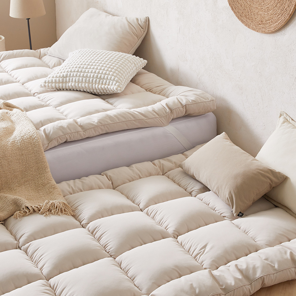 바닥 두꺼운 거실용 바닥용 순면 꿀잠 침실 토퍼