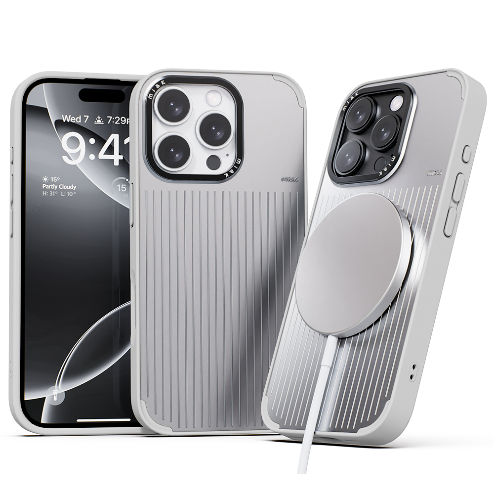 미아크 무드 맥세이프 케이스 실버, 아이폰16 프로