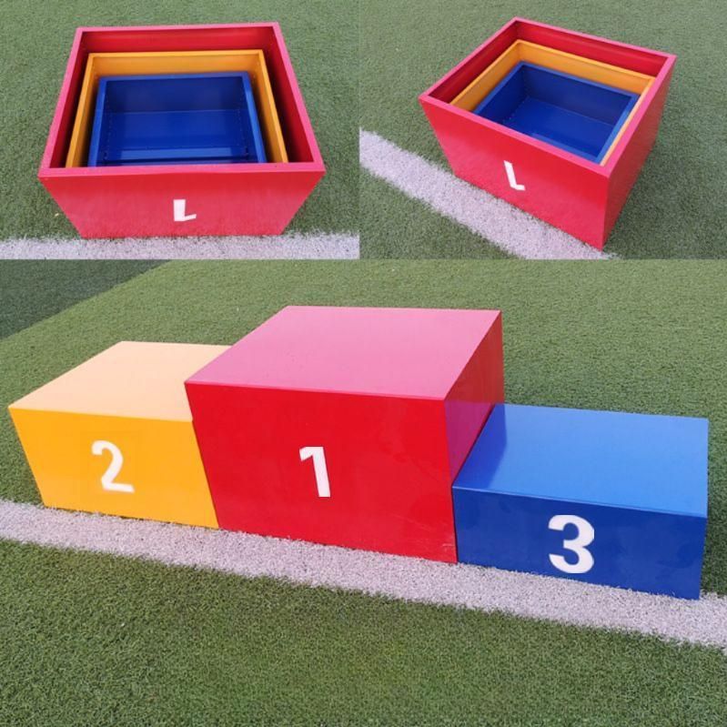 체육대회 시상대 스포츠 육상경기 순위 단상대 스틸 70x50 (총길이2.1m) - 메인 이미지