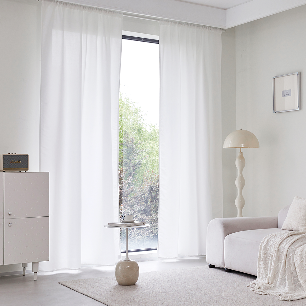 사라하우스 간편 설치 다용도 공간 분리 화이트 가리개 가림막 커튼 135cm