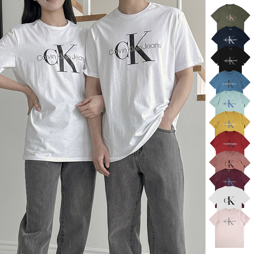 캘빈클라인반팔 CK반팔티 남여공용 모노그램 로고티셔츠