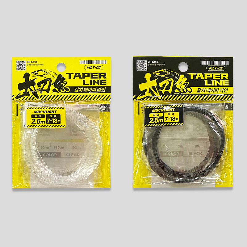 문라이트 MLT-02 갈치 테이퍼 라인 5개입 쇼크리더 나일론 메탈 텐야 텐빈 오모리 - 메인 이미지