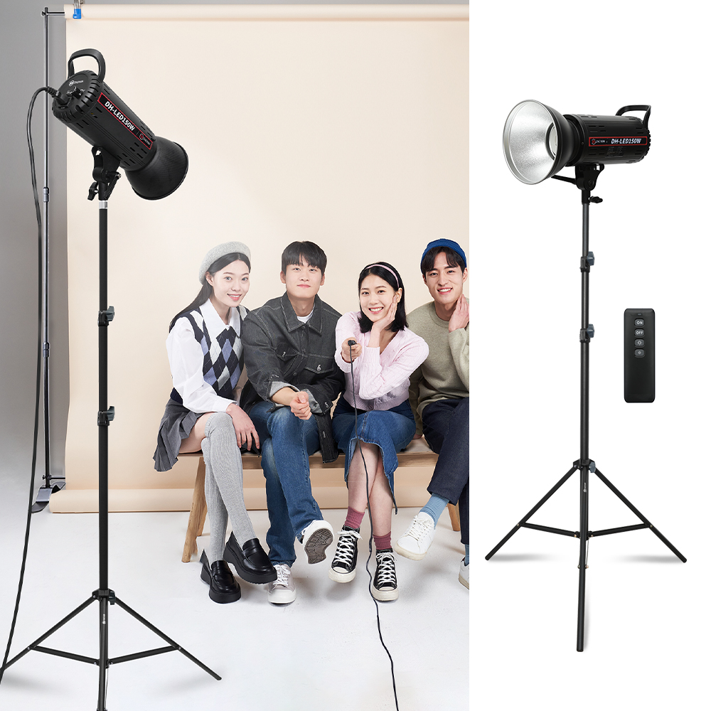 사진 제품 촬영 자연광 조명 삼각대 유튜브 음식 카메라 방송 장비 썬빔 150W