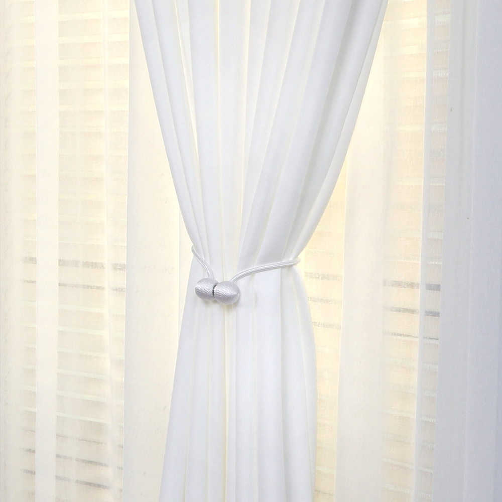 [맞춤] 스톤 항균 3중직 고밀도 암막커튼 화이트(국내산 ) 핀형/아일렛형