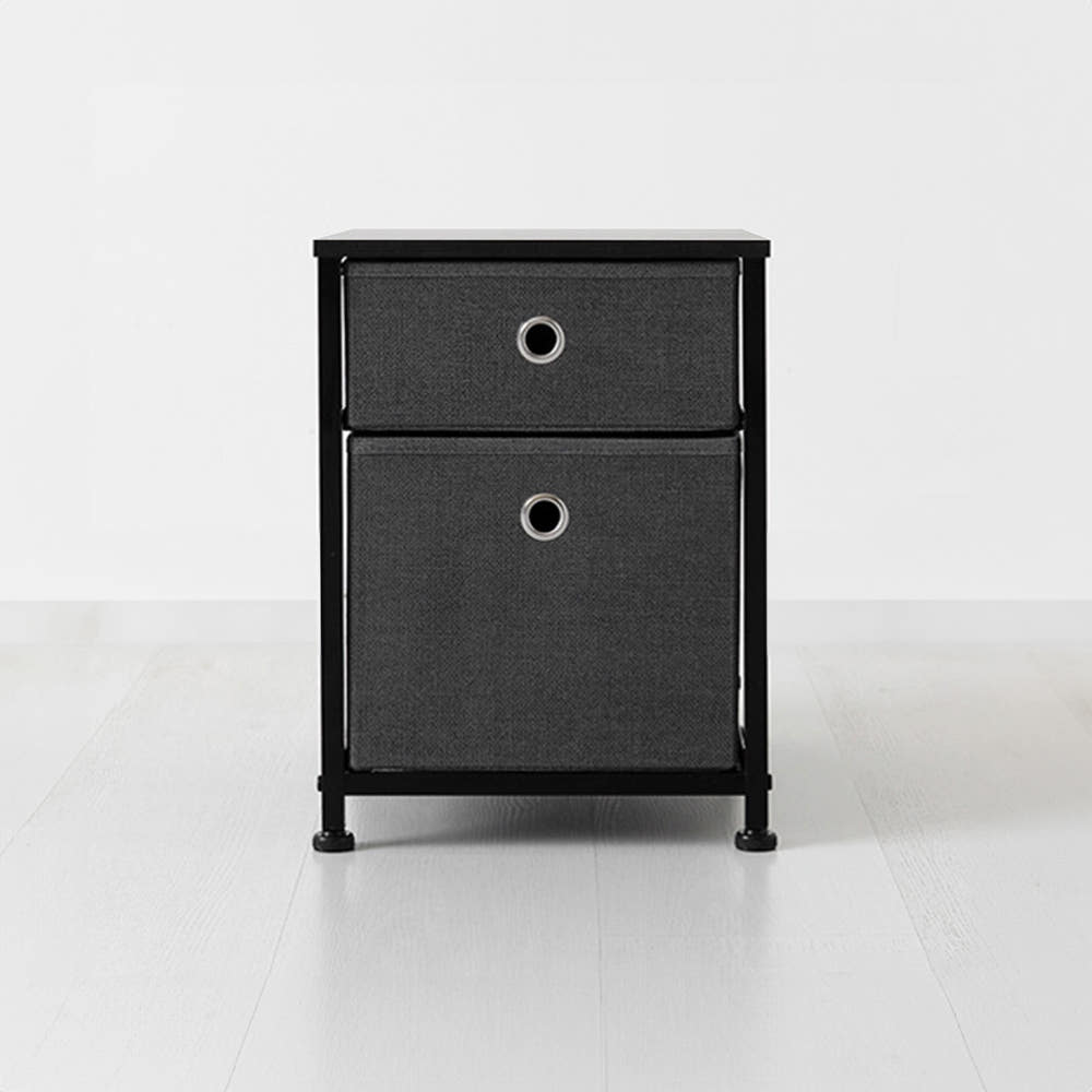 NOVEN 패브릭 미니서랍장 300400 A형 305x405x405mm, 2단, 다크그레이 6614.4376 - 메인 이미지