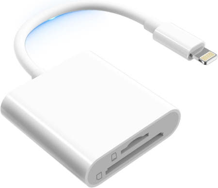 [해외]TOMPOL 제품 iphone SD카드리더기 2in1 SD/TF호환 사진 비디오 워드 excle PPT PDF 고 묶음배송가능