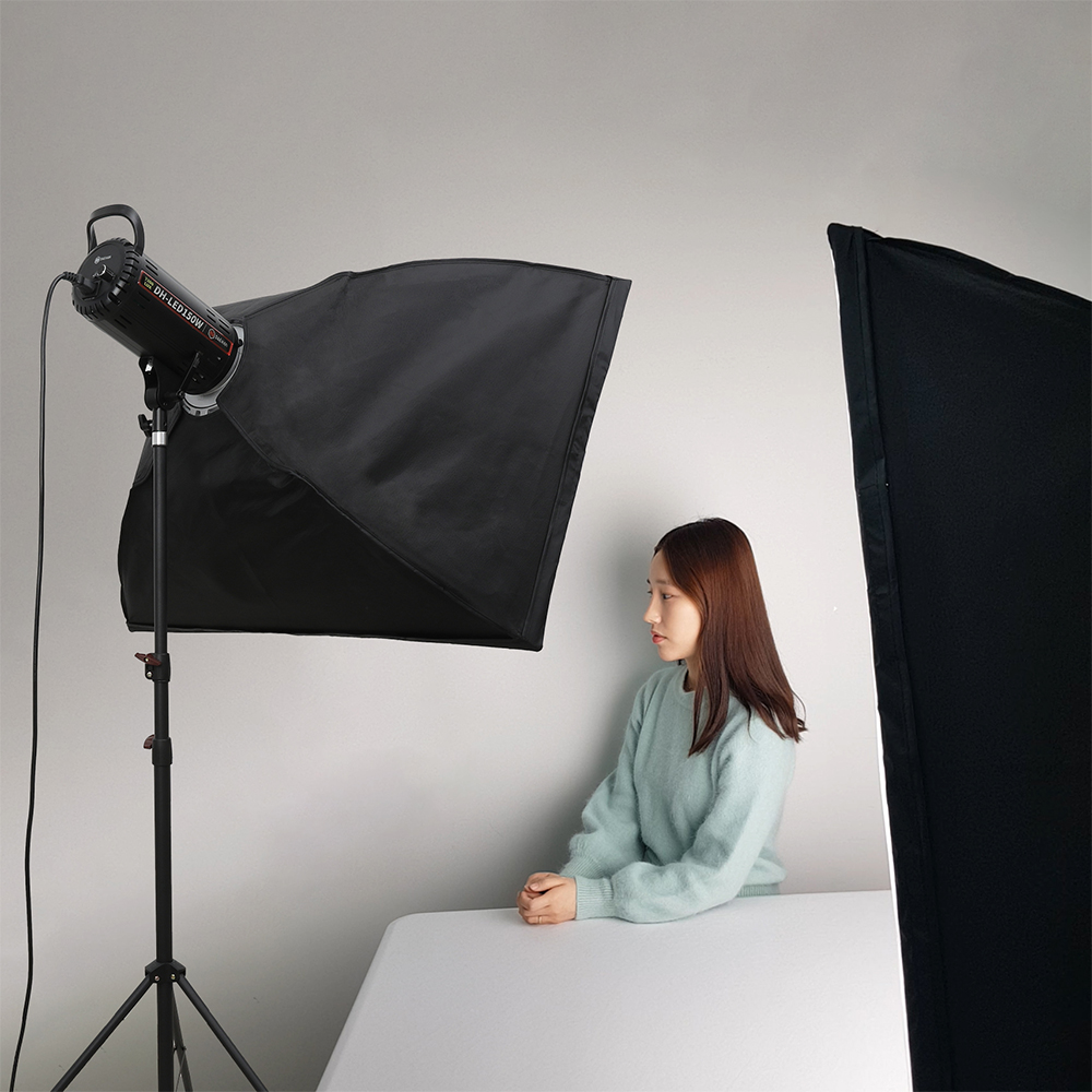 제품 사진 촬영 지속광 조명 삼각대 소프트박스 영상 장비 이동식 A스탠드 썬빔150W 이미지 6
