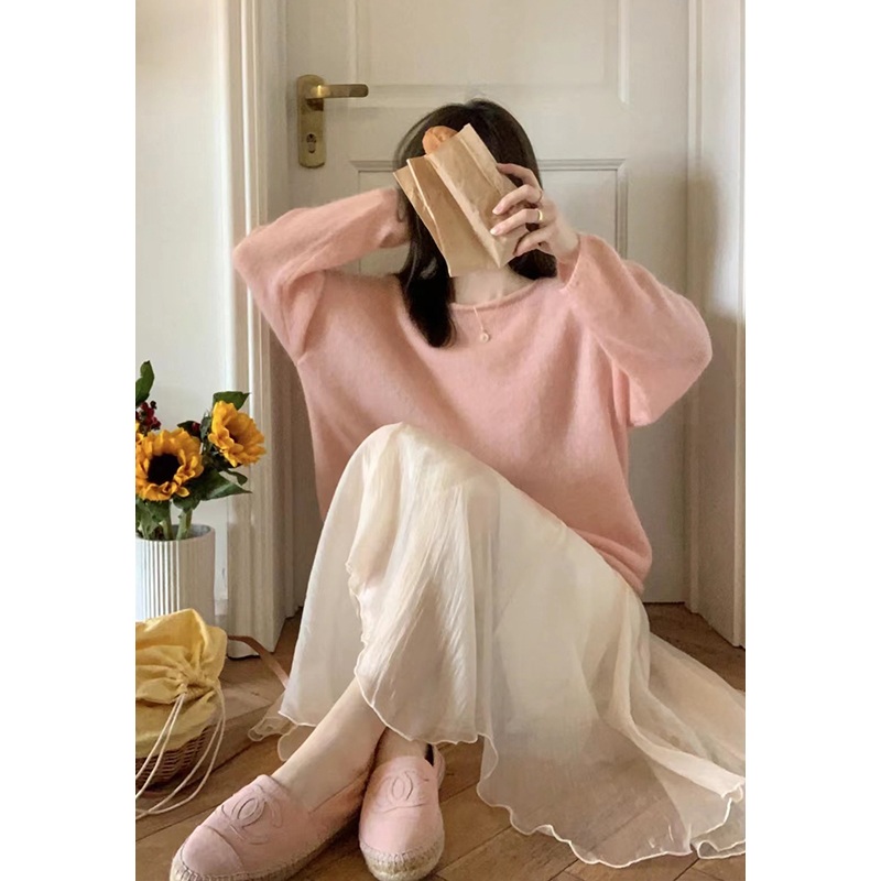 여성 오간자 스커트 롱 레이어드 플레어 A라인 새틴 메시 - 상세 이미지 3