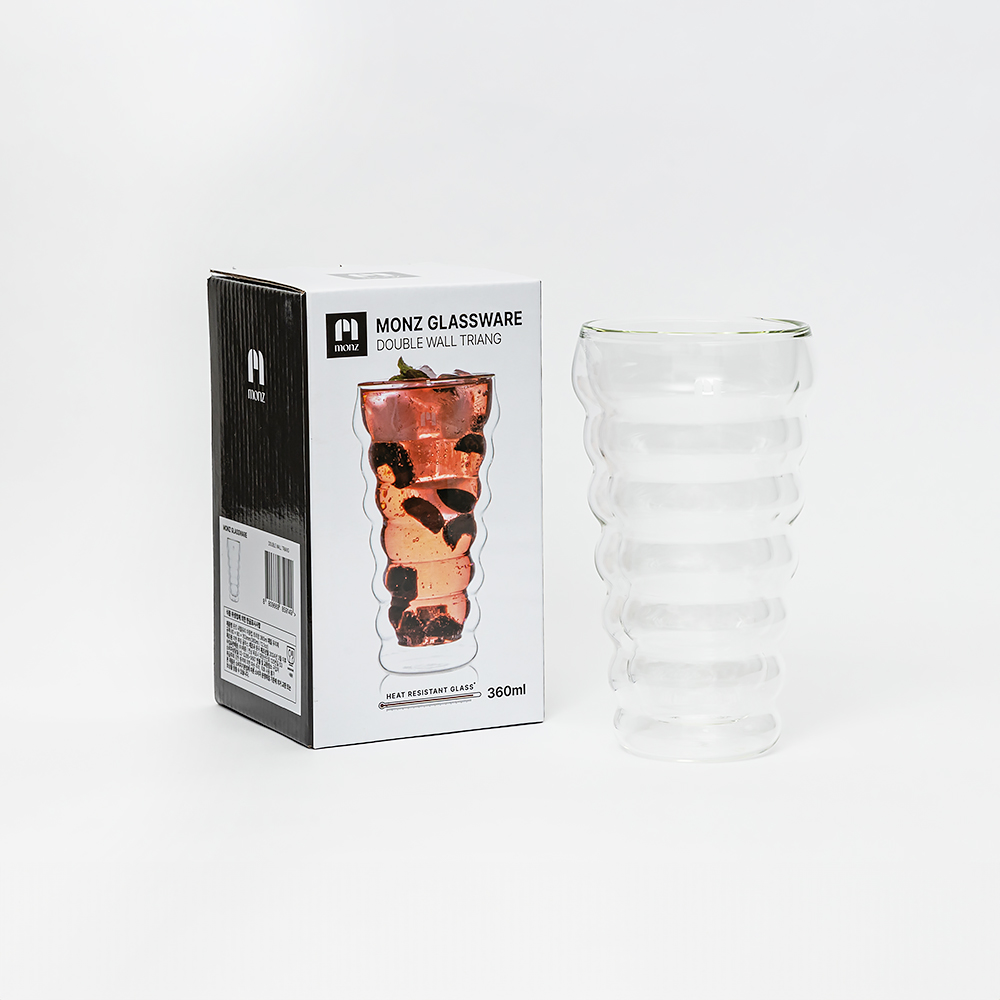 몬즈 더블월 내열유리 이중컵 트리앙 360ml - 상세 이미지 2