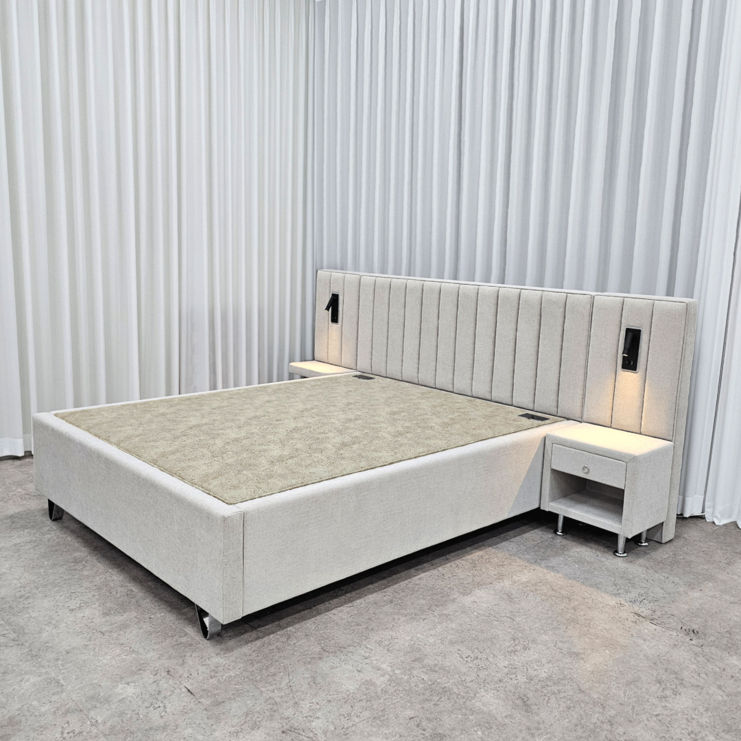 브리즈스톤 킹마담건강침대 샌드 호텔형 돌침대 퀸 황토볼 극세사 원단 청맥반석